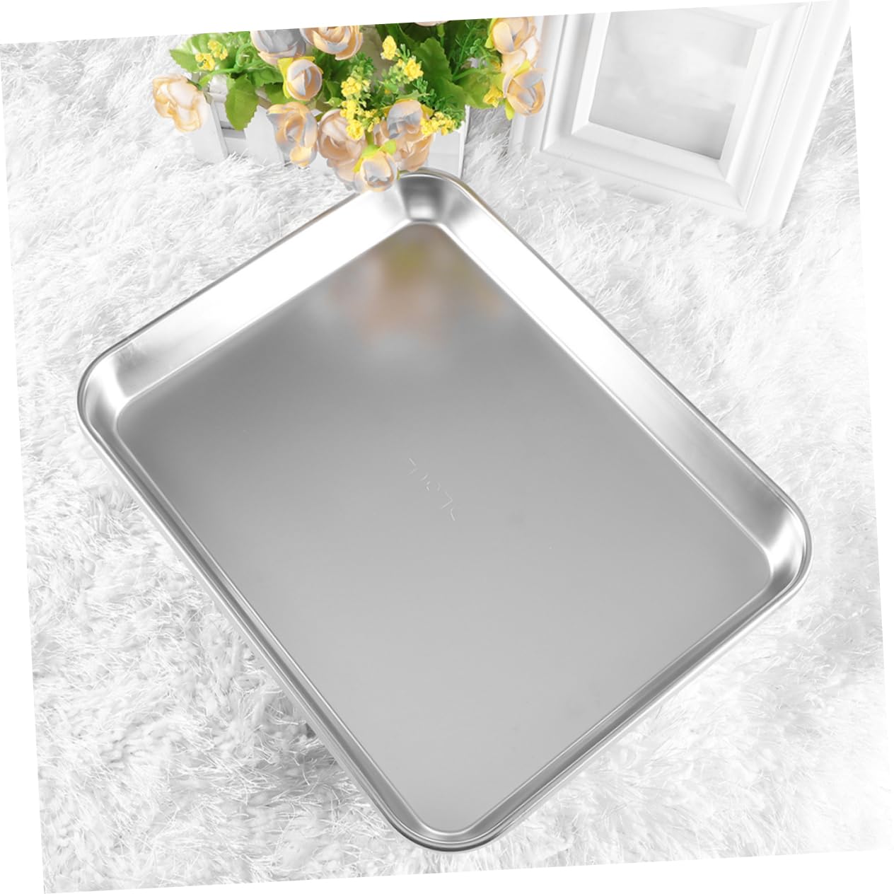 Gatuida Set 2 Pezzi Vassoi Medici in Acciaio Inossidabile, Vassoio per Strumenti Medici, Fondo Piatto, Sicuro e Versatile per Strutture Mediche