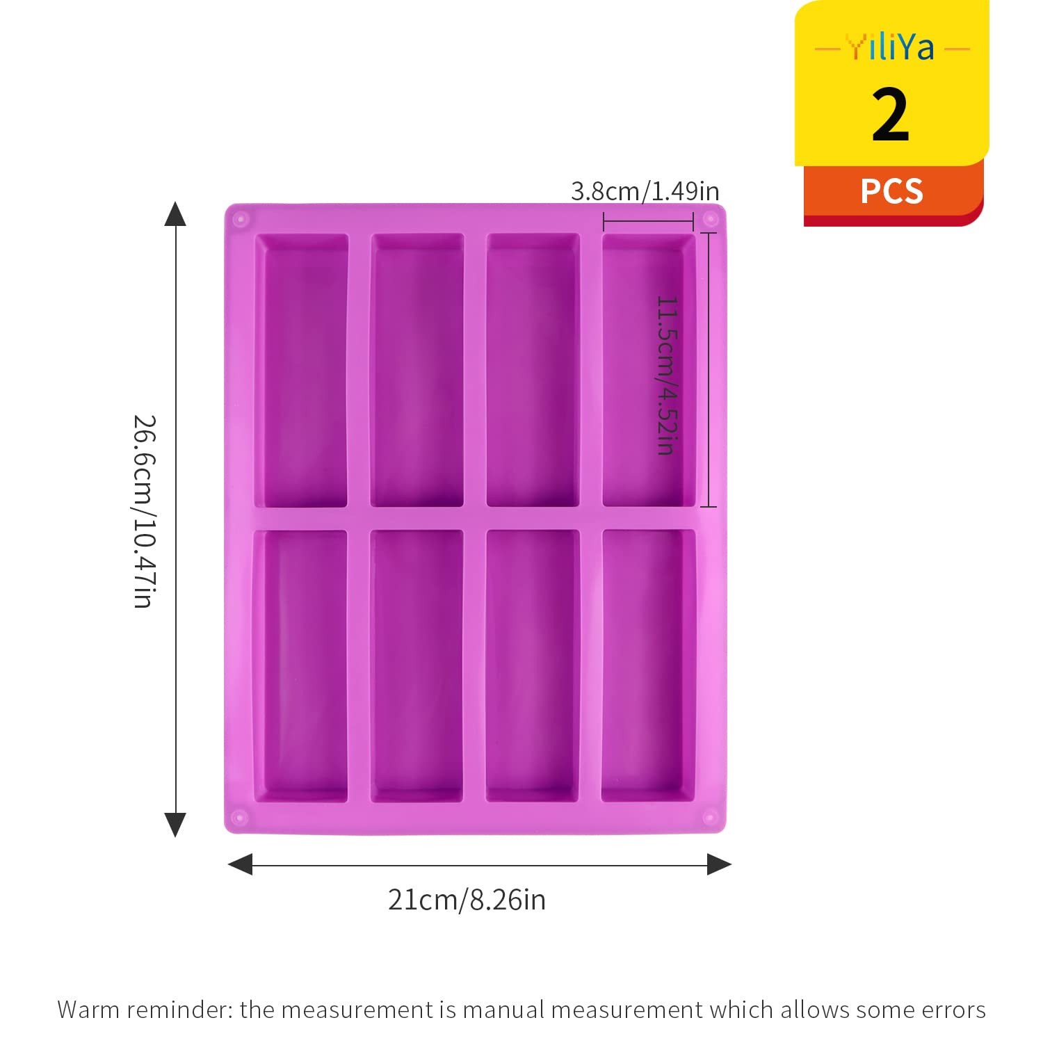 Stampo In Silicone Per Barrette Di Muesli - 2 Pezzi, 27x21.5 Cm Viola Per Dolci E Snack - Foto 11