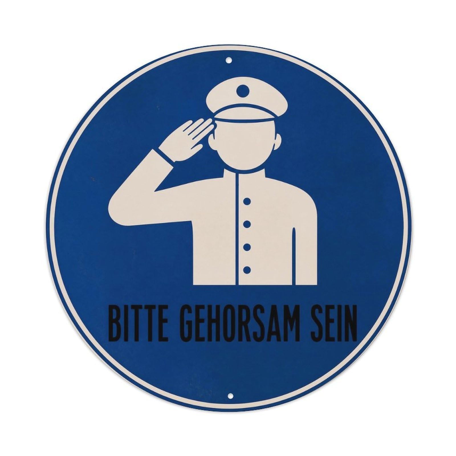 Olyhtr 8X8inch Classic Style Typography Traditional Witty Notice Out Service German Metal Tin Sign