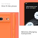YATWIN Silicone Back Case for Google Pixel 7, Soft-Touch Phone Back Cover for Google Pixel 7 - Orange gallery image