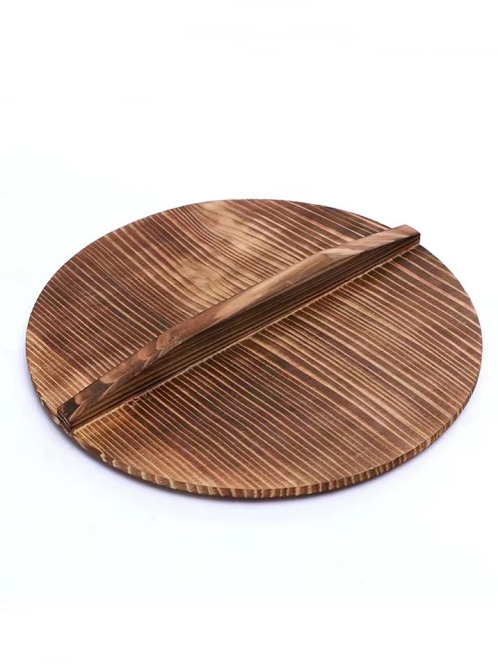 Wooden Pot Lid - 20cm, 24cm, 28cm, 32cm, 36cm Cast Iron Wok Wood Lid Chinese Fir Pot Lid-24cm