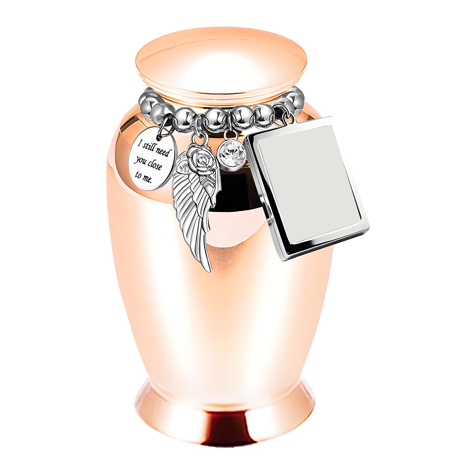 Hredyqw Memorial Cremation Urn Jewelry Pet Cremation Jewelry Ashes Casket Creative Pet Urn Casket