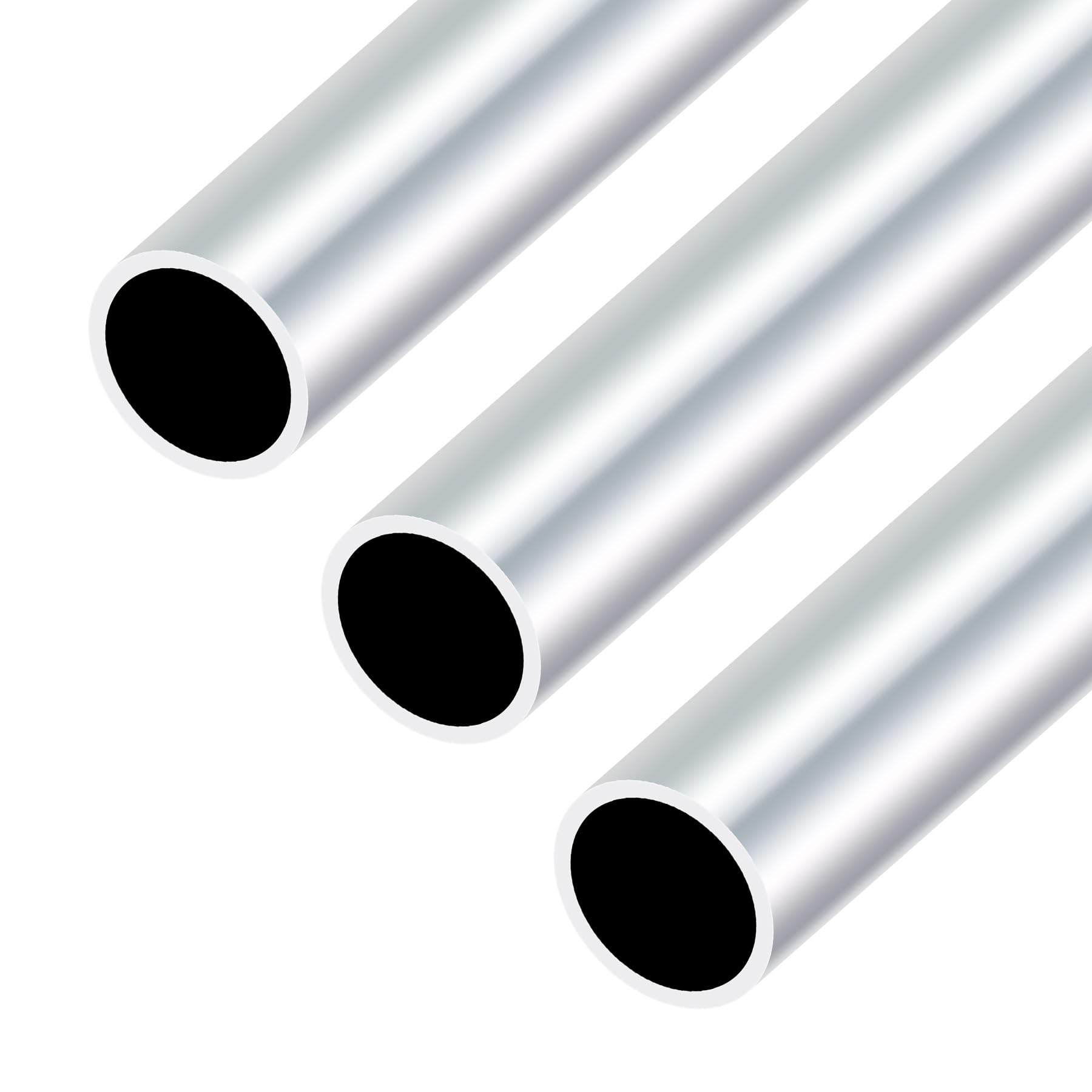 Imeistek Silver 6063 Aluminium Tubes,27Mm Od X 23Mm Id X 300Mm Length Seamless Aluminium Round Tubes For Diy Model,Industrial (3Pcs)