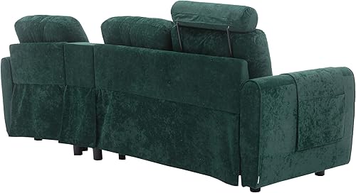 Miniatura 17 de kevinplus Sofá modular de 89 pulgadas con diván para sala de estar, moderno sofá tapizado de 3 asientos copetudo, acogedor sofá de almacenamiento