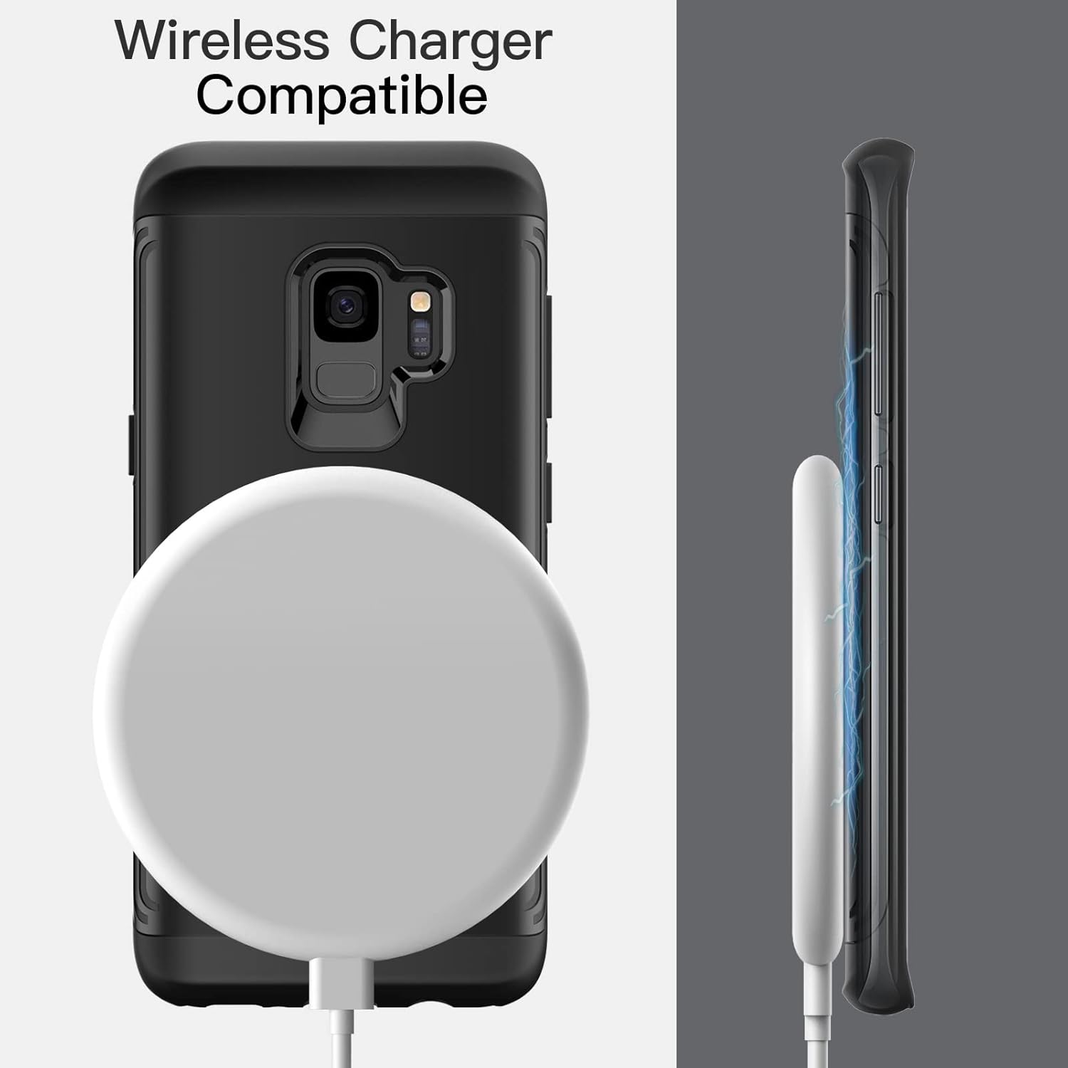 JETech Heavy Shockproof Case for Samsung Galaxy S9, Dual Layer Rugged Protective Phone Cover with Shock-Absorption (Black) 8 61vJutpaCXL. AC SL1500