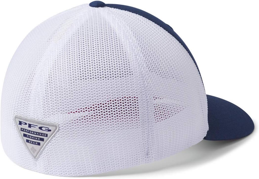 Columbia Unisex-Adult PFG Mesh Ball CapPFG Mesh Ball Cap Small-Medium Carbon, White, Red Spark Bass