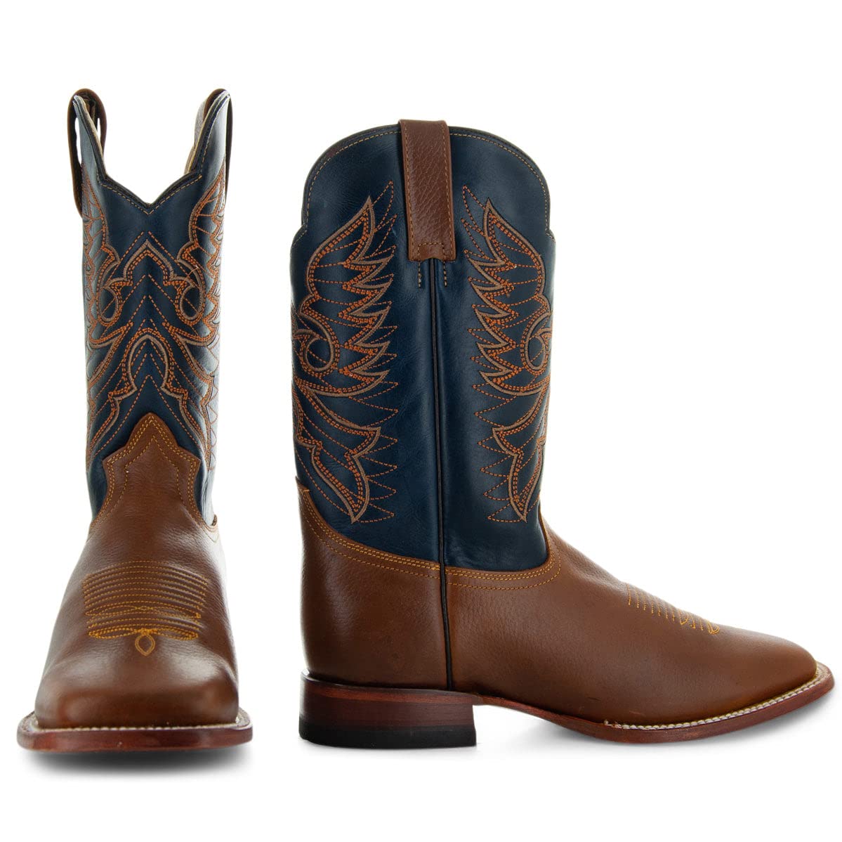 Soto BootsMen's Broad Square Toe Cowboy Boots H8003