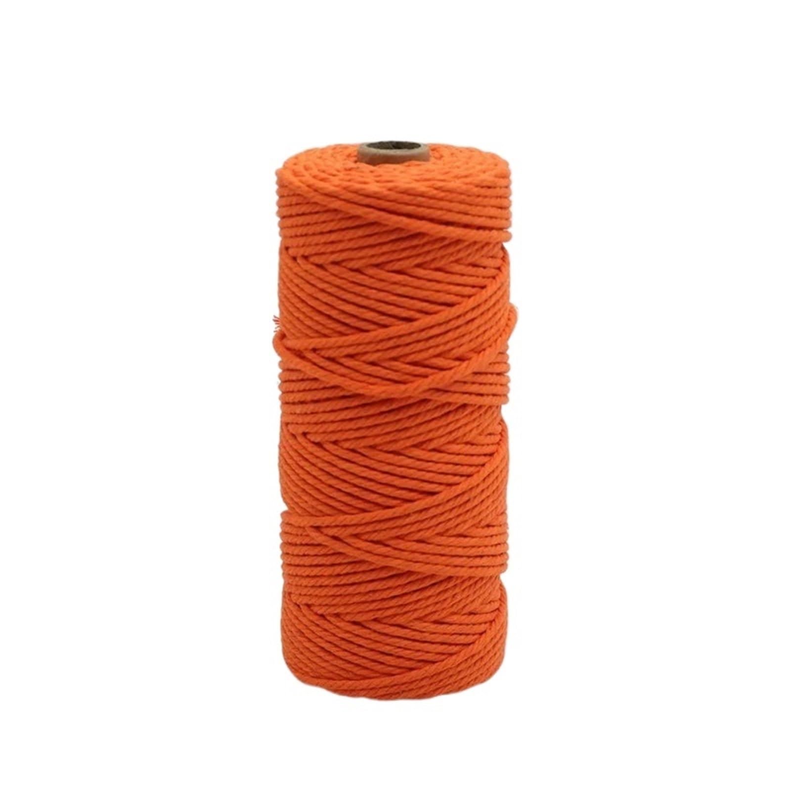 Cotton Macrame Cord 100m Macrame Cord 3.0mm/4mm Cotton Rope for Handmade Plant Hanger DIY Wall Hanging Making Arts Crafts(Color15,3.0mm-100m)