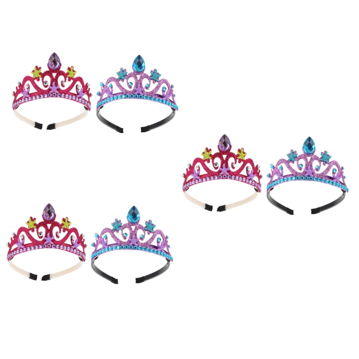 FRCOLOR 3 Set Di Eleganti Cerchietti A Per Bambine Lucidi E Unici Per Ragazze 2 Pezzi * 3