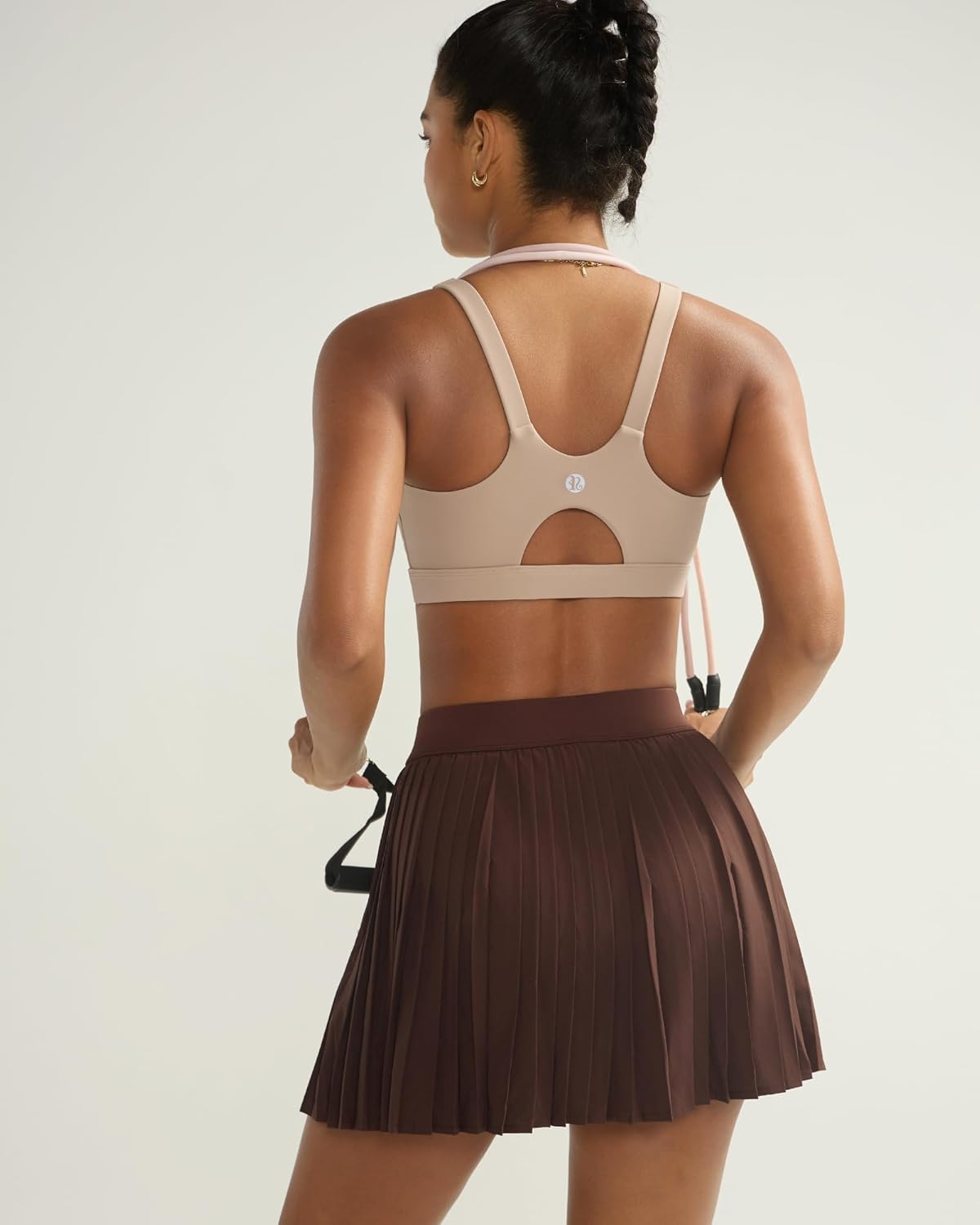 RUNNING GIRL Sports Bra for Women High Support, Molded Cup High Impact Sports Bras for Women with Sewn in Pads