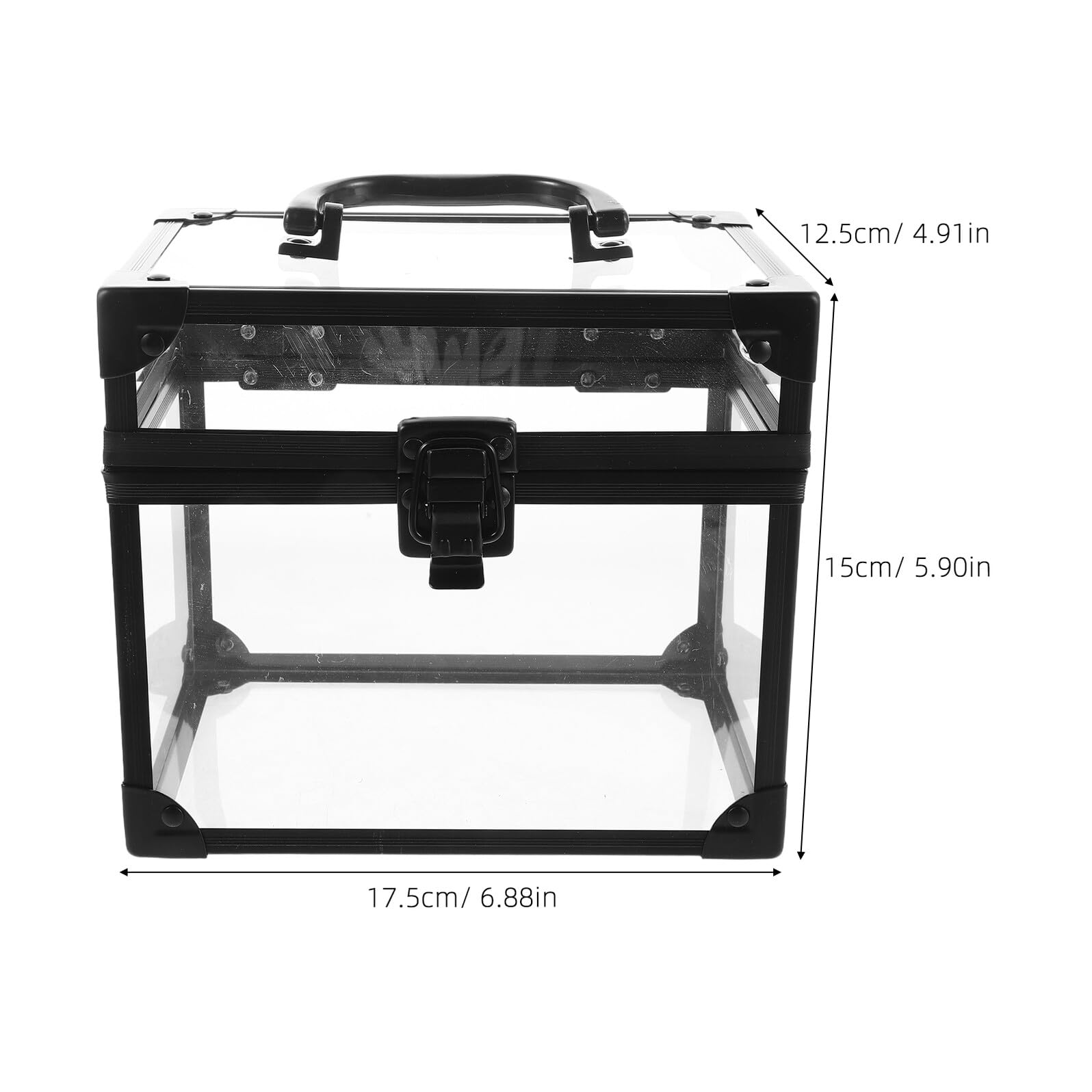 Porta CD e Dvd Trasparente in Plastica Acrilica con Coperchio, Scatola Porta Dischi Vinile di Grande Capacità 17,5x12,5x15 Cm, Custodia Organizer per Archiviazione Multimediale