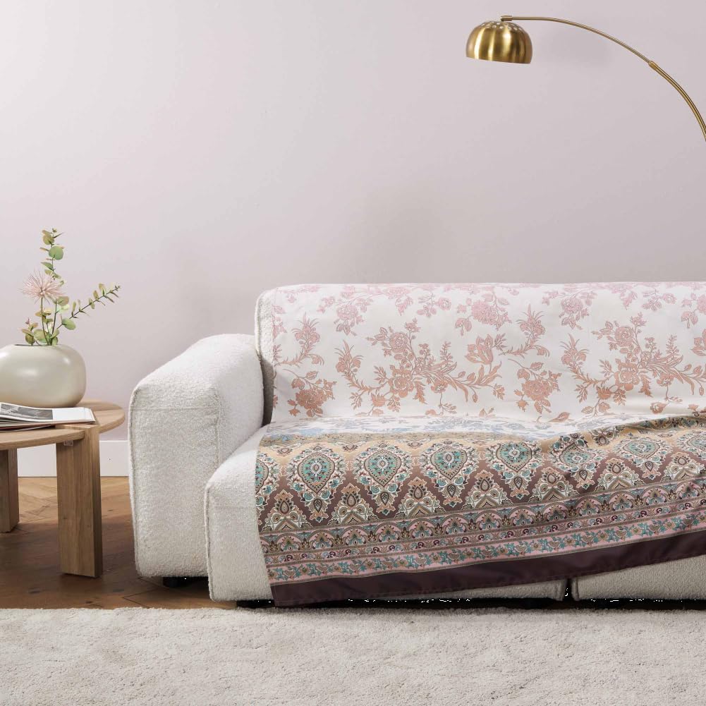 Bassetti Granfoulard Telo Copridivano, Copritutto, Telo Arredo Gran Foulard per divano, 350x270 cm, Copriletto, Copritavolo Agrigento 42