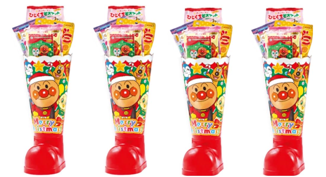 Amazon.co.jp: 不二家 アンパンマン クリスマスブーツ × 4個 : 食品
