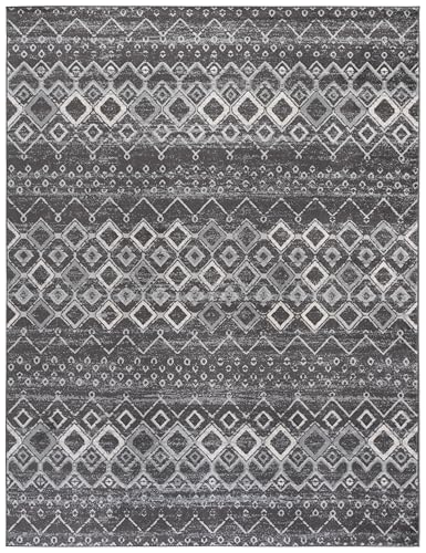 Tapete decorativo SAFAVIEH 9' x 12' Boho gris miniatura 2