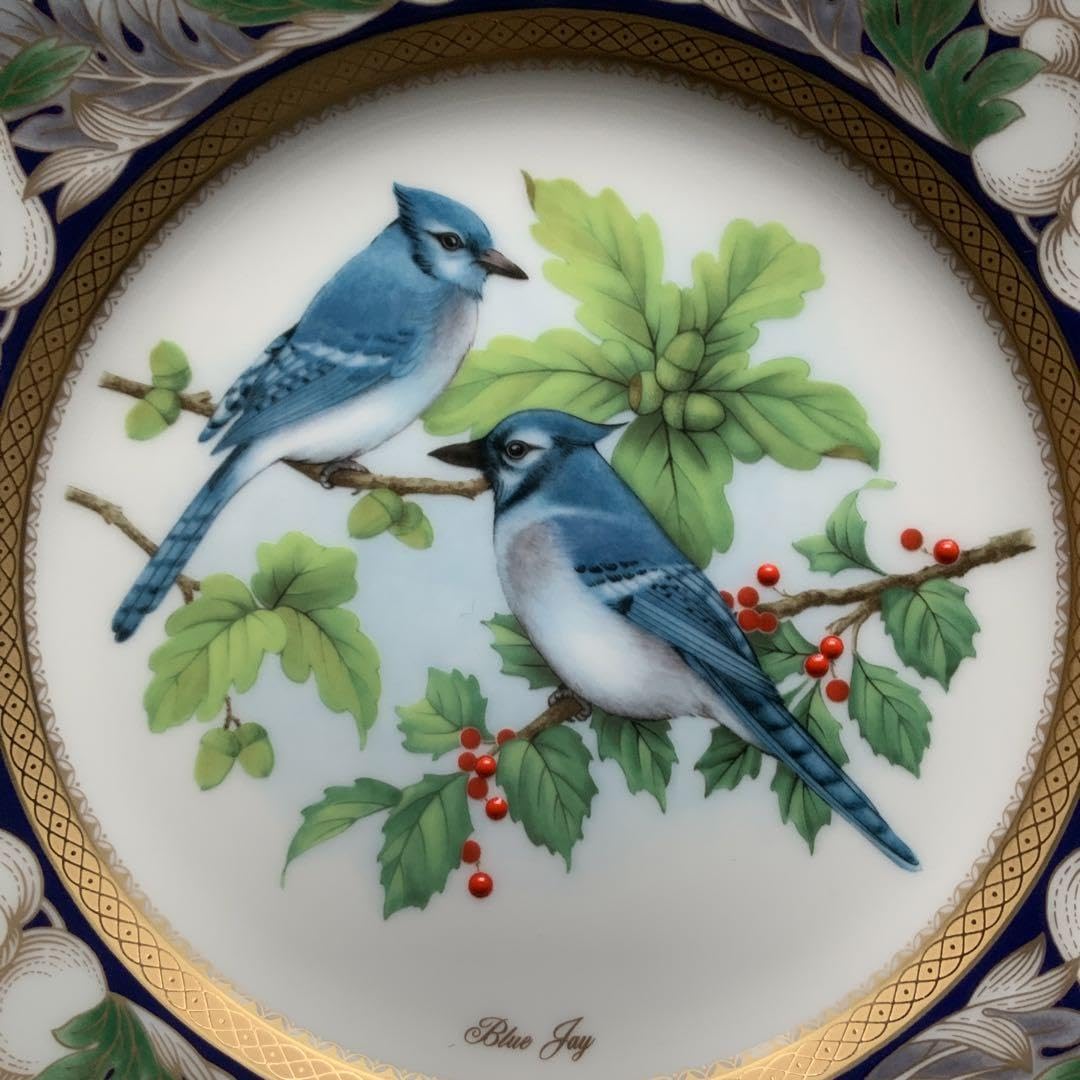 新品未使用ノリタケクリスマスプレートBlueJay(アオカケス)21×2.7cm 新品未使用ノリタケクリスマスプレートBlueJay(アオカケス)21×2.7cm
