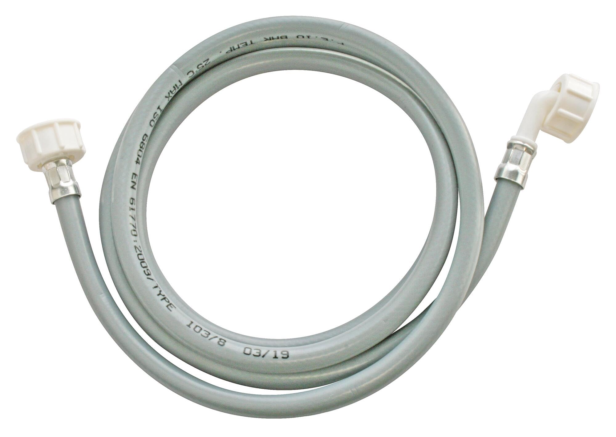 SOMATHERM FOR YOU, Flexible d'alimentation pour machine à laver 1,​5m - Raccords droits et coudés 3/​4" - Matière thermo-​gomme - Compatible avec toutes les marques - Pression max 4 bars
