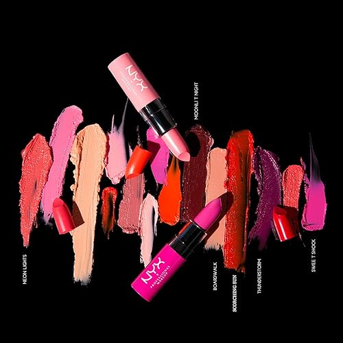 Miniatura 7 de Lápiz labial NYX Cosmetics con acabado satinado y peso neto de 0.16 onzas, BLS20 Bit of Honey