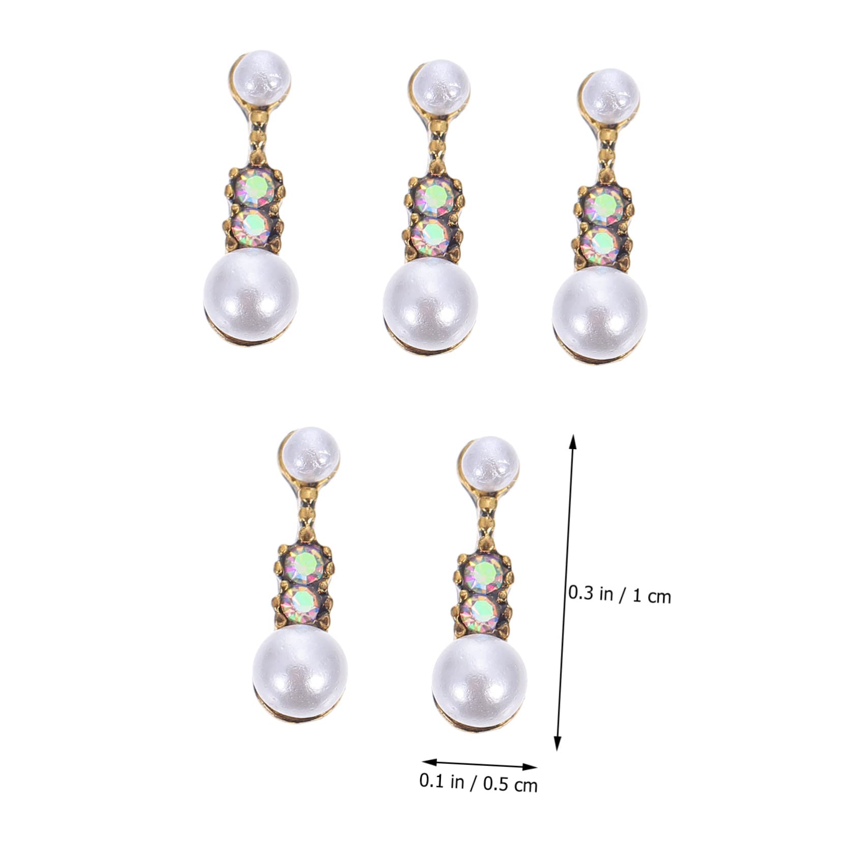 Outanaya Elegant Nail Pearl Charms Set DIY Fingernail Decorative Pearls Charming Manicure Accessory Easy Apply Nail Foil Art