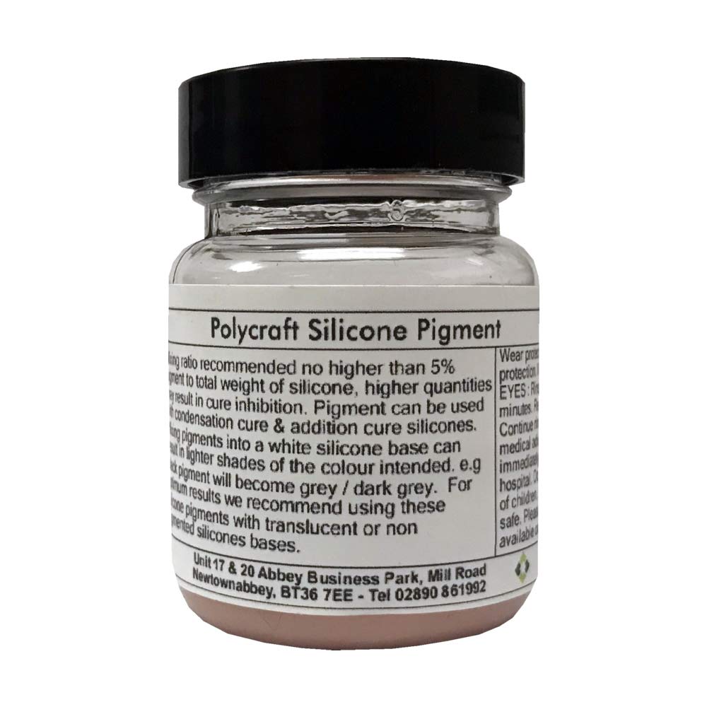Polycraft Silicone Pigment - Light Flesh - 25g (Compatible with RTV Silicone Mould Making Rubber)