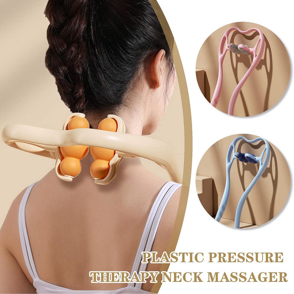 Multifunktionale Massagerolle Massage Der Gebärmutterhalswirbelsäule Schulter Nacken Clip Nacken Schmerzen Nacken Handbuch Clip Home Massagegerät,Orange