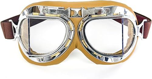 Miniatura 14 de Gafas de motocicleta estilo aviador, piloto, crucero, scooter, gafas de motocross para hombre, mujer, adulto Dorado multicolor,Púrpura (Purple