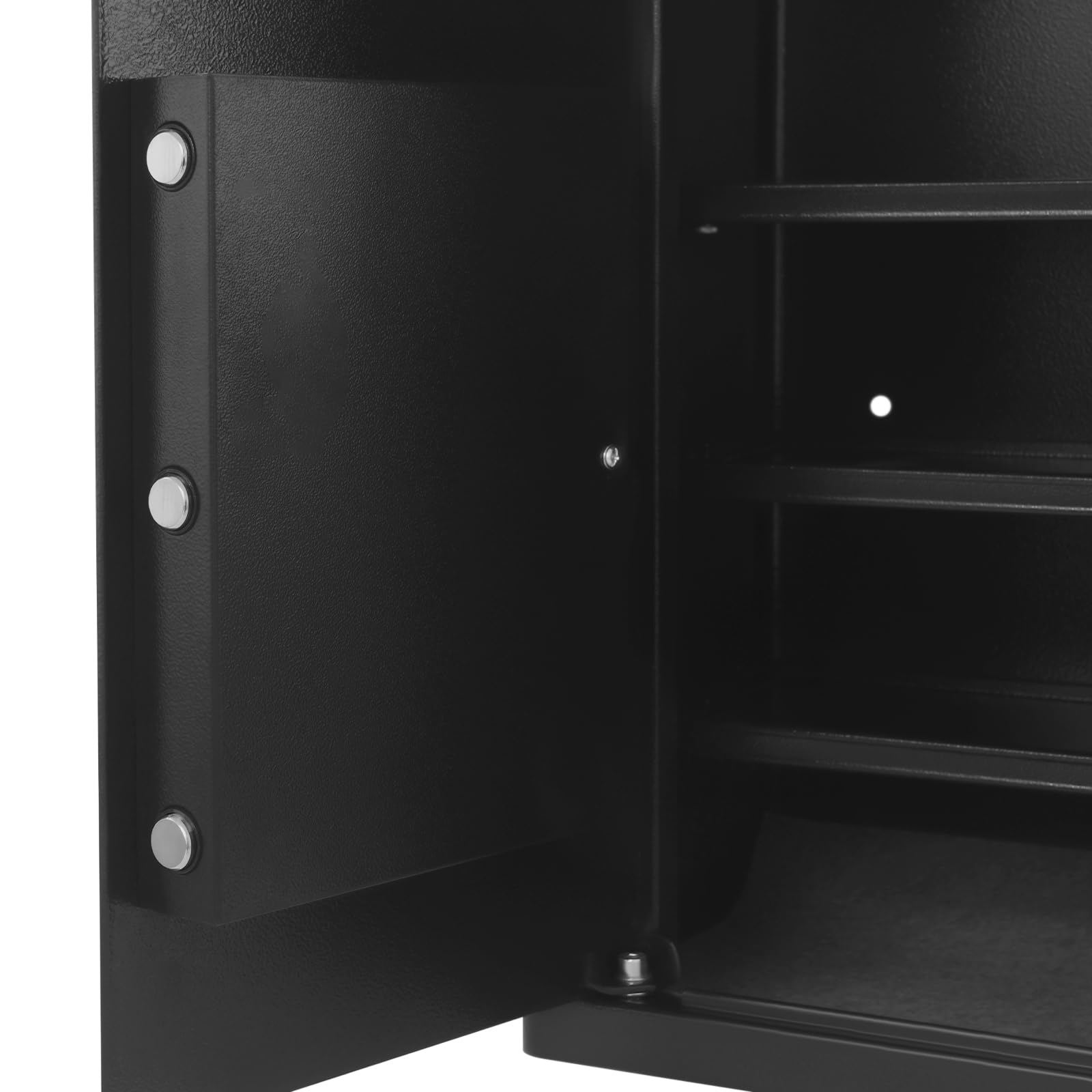 Armadio di sicurezza professionale da 60 l, ad alta sicurezza, in acciaio, con 3 bulloni di bloccaggio e montaggio a parete, per documenti, gioielli, contanti, 62,5 x 37 x 31 cm
