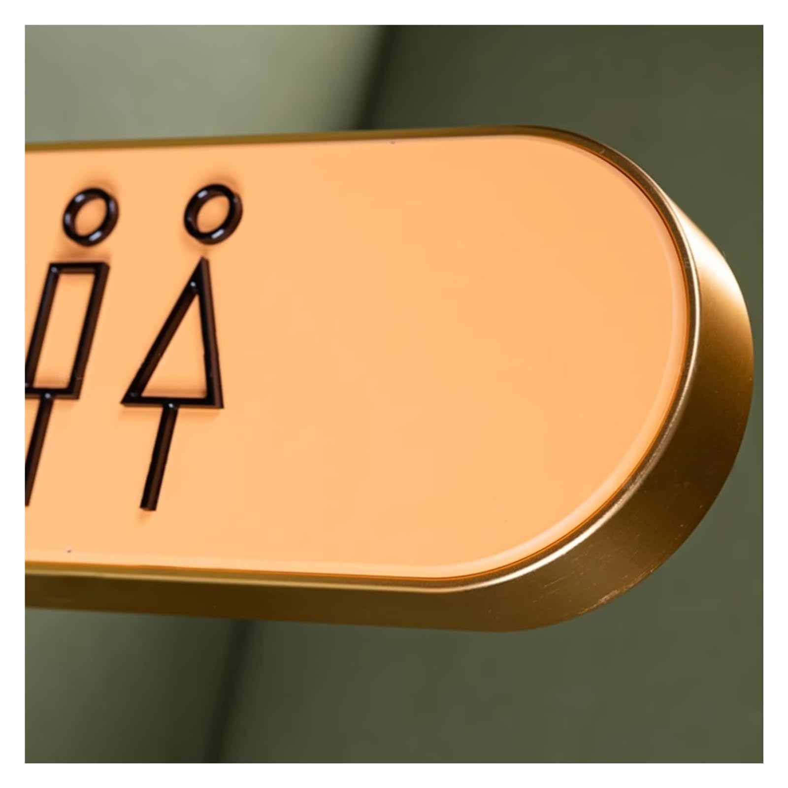 Carteles para aseos, Letrero decorativo for puerta de baño for hombre y mujer, 10,3x31,5 cm