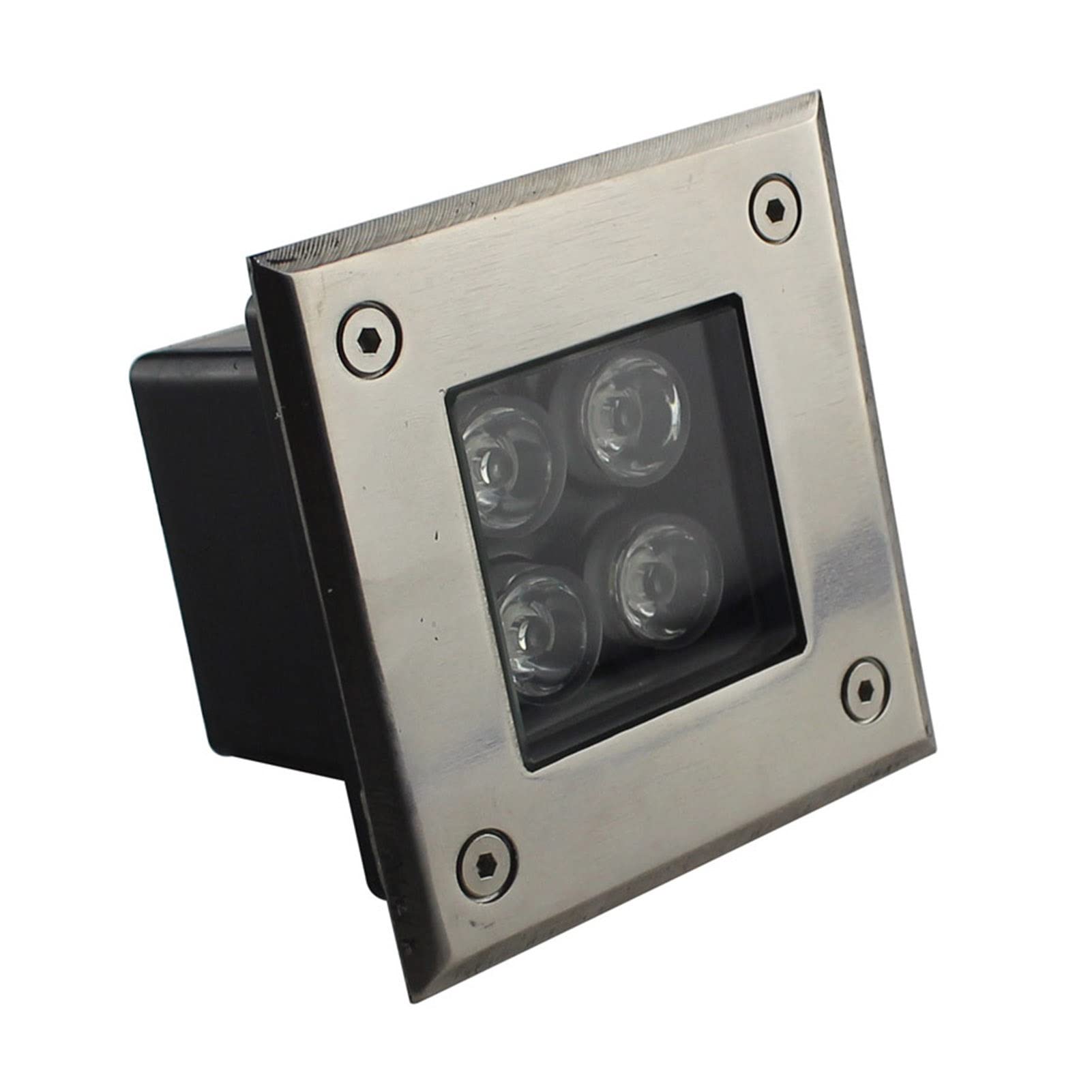 Low Voltage Landscape Lights Outdoor In-Ground Light IP66 Waterproof Square Well Lights 12/24V Embedded Spotlight for Yard, Deck, Step, Garden Lights (Color : Yellow, Size : 5W-AC12V)