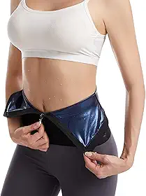 Modelador de cintura para mulheres, modelador de cintura para sauna com zíper para cinto de emagrecimento térmico e barriga de estômago