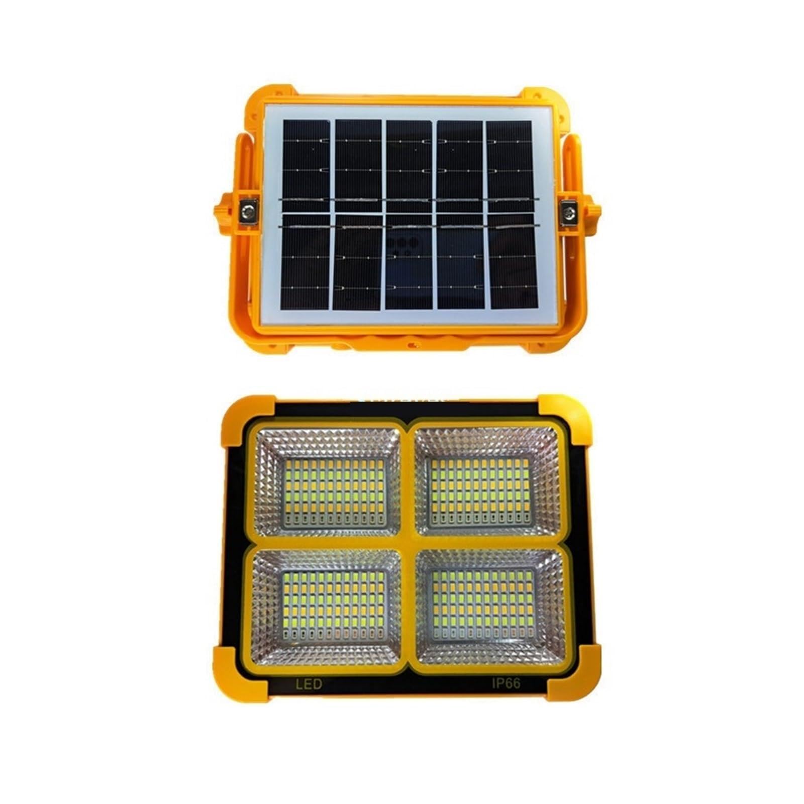 LLOOPK LED Flood Light, Portable Solar LED Floodlight Rechargeable Flood Light Outdoor Photovoltaic Panel Emergency Flashlight Torch IP66 Waterproof(2500W)
