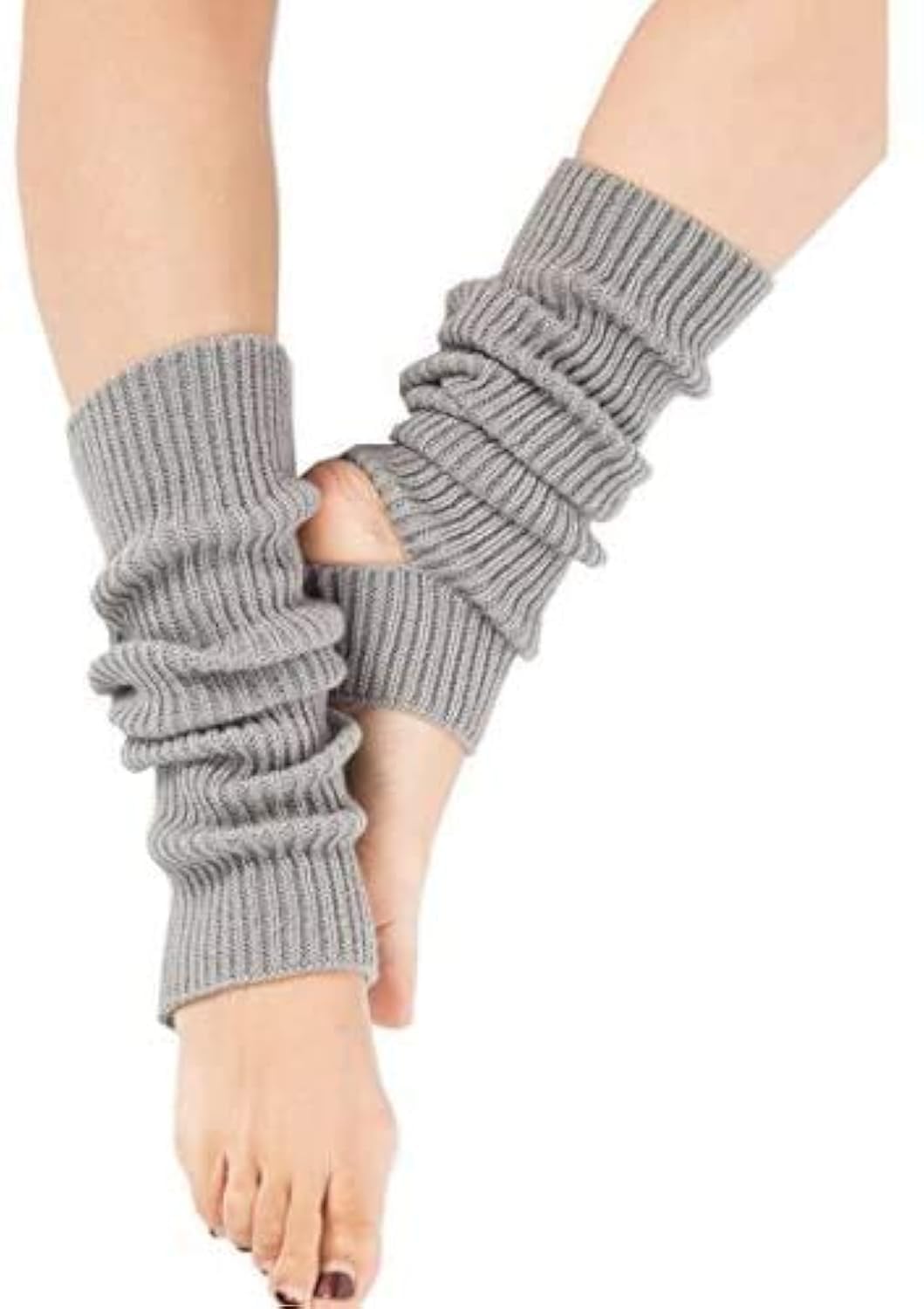 Fashion Yoga Socks for Women Girls Workout Socks Toeless Training Dance Leg Warmers Black
