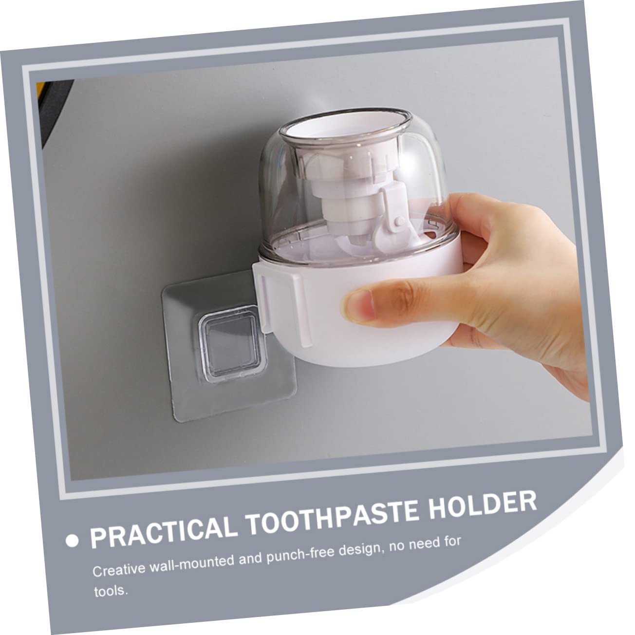 FOMIYES 1Pc Automatic Toothpaste Squeezer Holder Wall Mounted Durable Toothpaste Storage Bracket for Easy Use for Adults Space Saving Design White