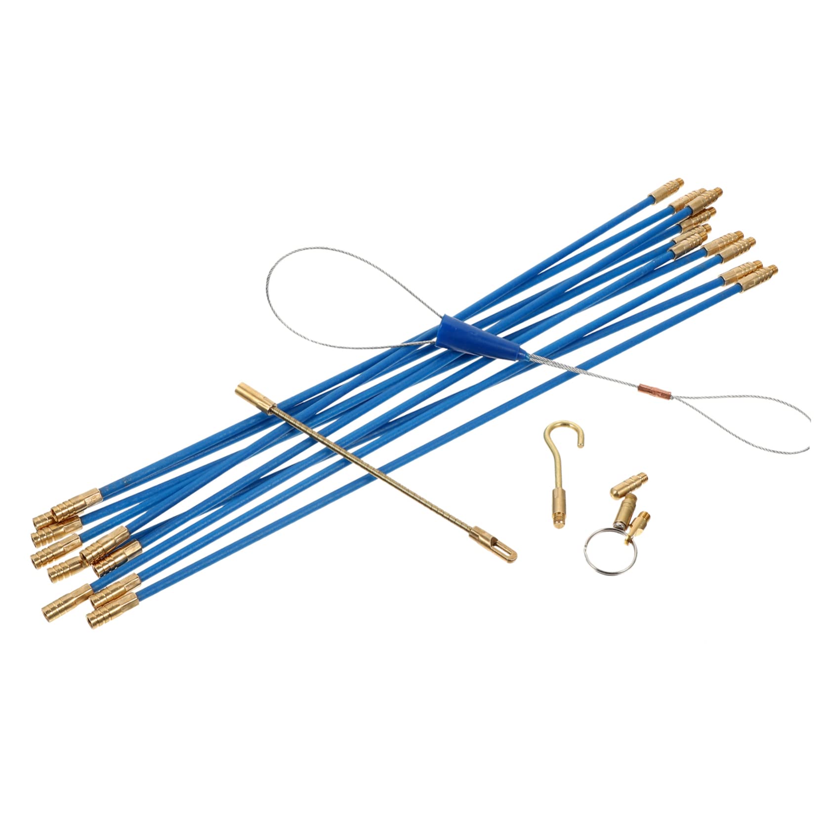 NUOBESTY 2 Sätze Kabeldurchziehhilfe Fiberglas Einziehhilfe für Elektrischen Kabelverlauf für Wände Decken und Engen Räumen Einfach zu Bedienen und Ergonomisch Gestaltet