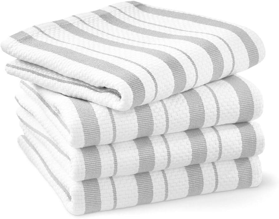 Williams-Sonoma Classic Striped Towels, Cotton,Set of 4 (Drizzle)