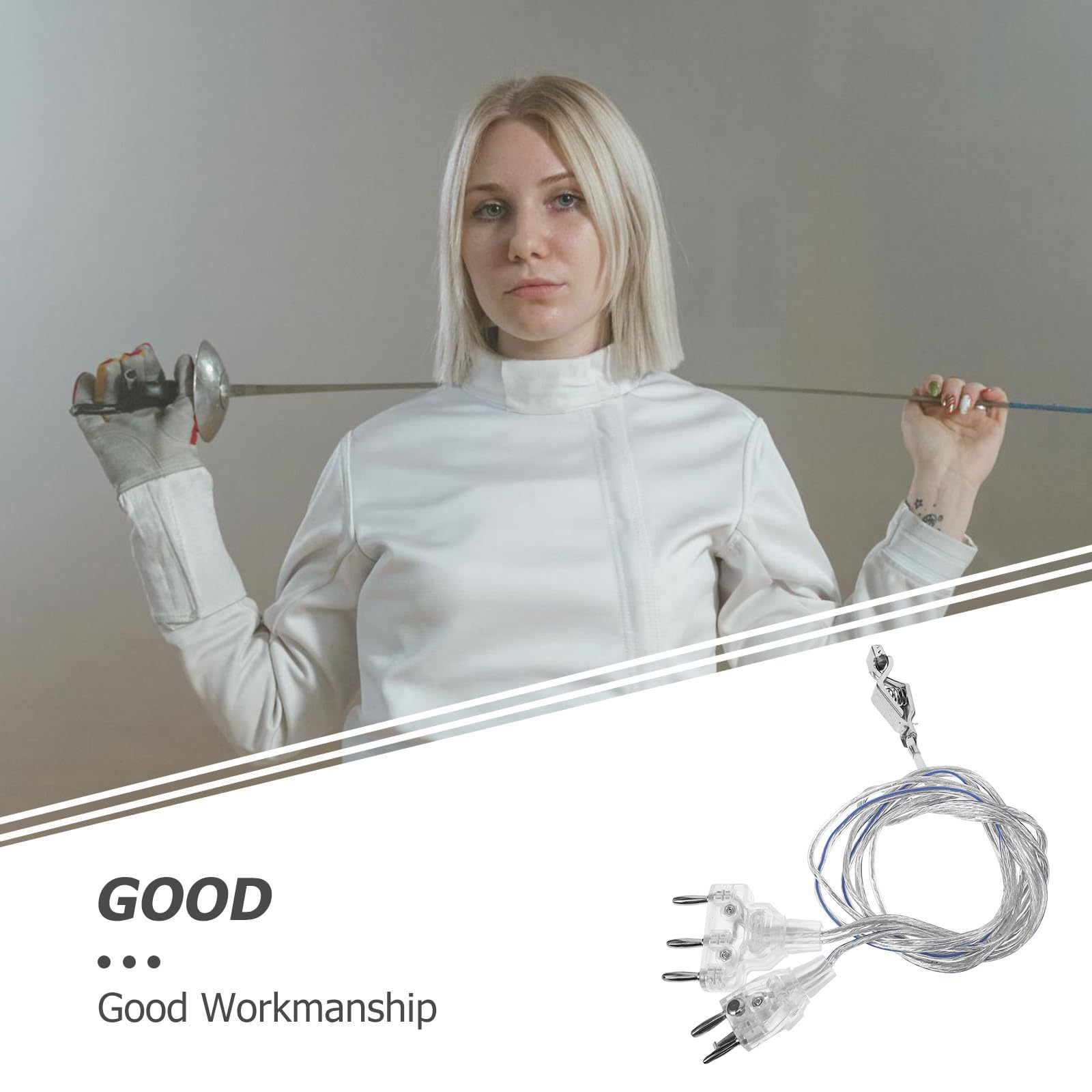 ABOOFAN Transparente Verbindungskabel Fechtkabel für Foil und Säbel mit Hoher Leitfähigkeit Leicht für Fechttraining und Wettkampf