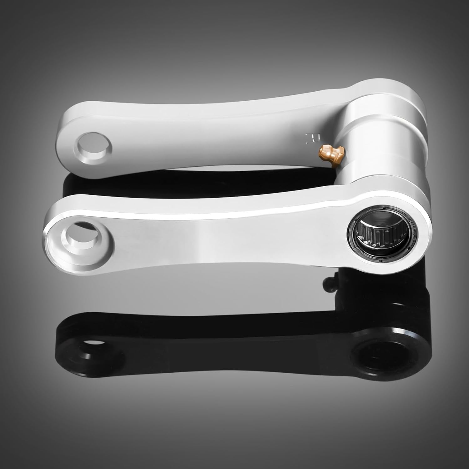 KLX140 Lowering Link -1.75" Suspension Compatible With KLX140 KLX140L KLX150L KLX150BF CNC Motorcycle Rear Drop Link Lowering Linkage Arm (Silver)