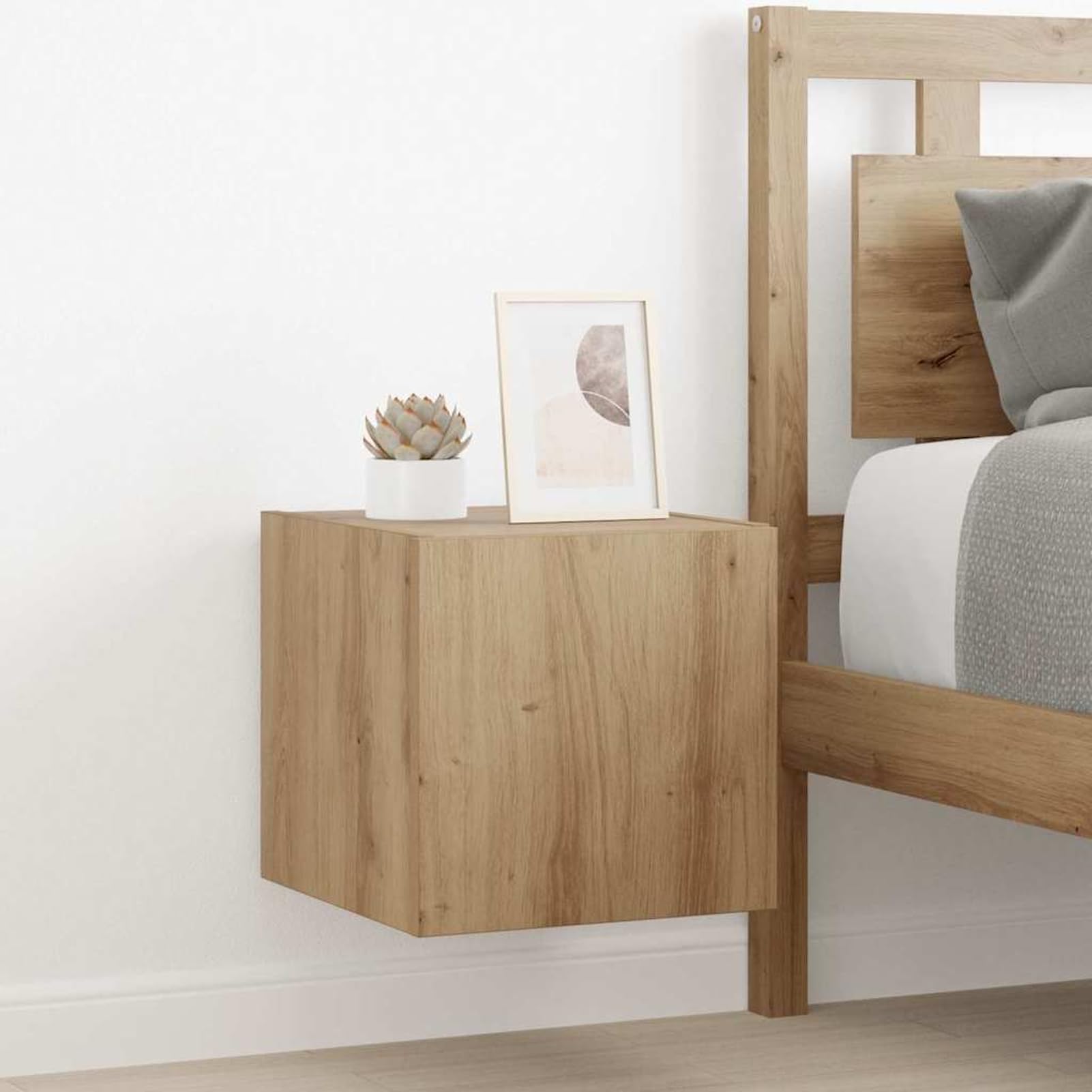 Gecheer TV-Wandschrank Kunsthandwerk Eiche 30,5 x 35 x 30 cm, Fernsehschrank Fernsehtisch TV-Lowboard für Wohnzimmer Home-Cinema Gamerzimmer893638