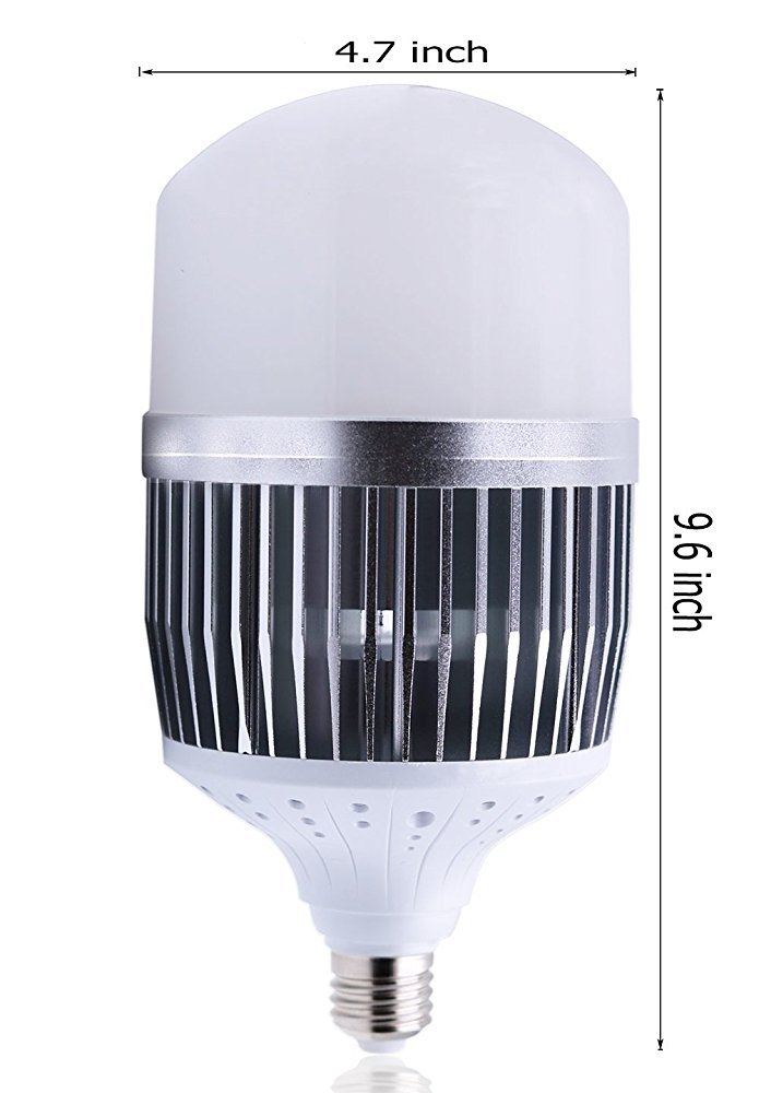 400w Equivalent - Lerlite 50w LED Commercial Retrofit Light Bulb - Medium Screw E26 Base LED Corn Bulb AC 85-265V Daylight 6000K with E26-to-E39 Converter for Garden Street Factory Warehouse (50w)