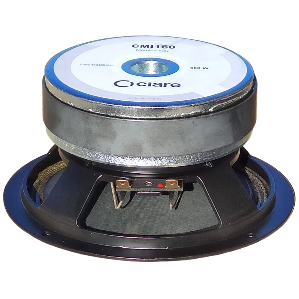 KIT SET PER CIARE CMI160 1 woofer da 16,5 cm 165 mm 6,5" di diametro, 220 watt rms 450 watt max, 4 ohm, 94 db, bobina mobile da 50 mm, per auto, 1 pezzo + 5 sticker omaggio
