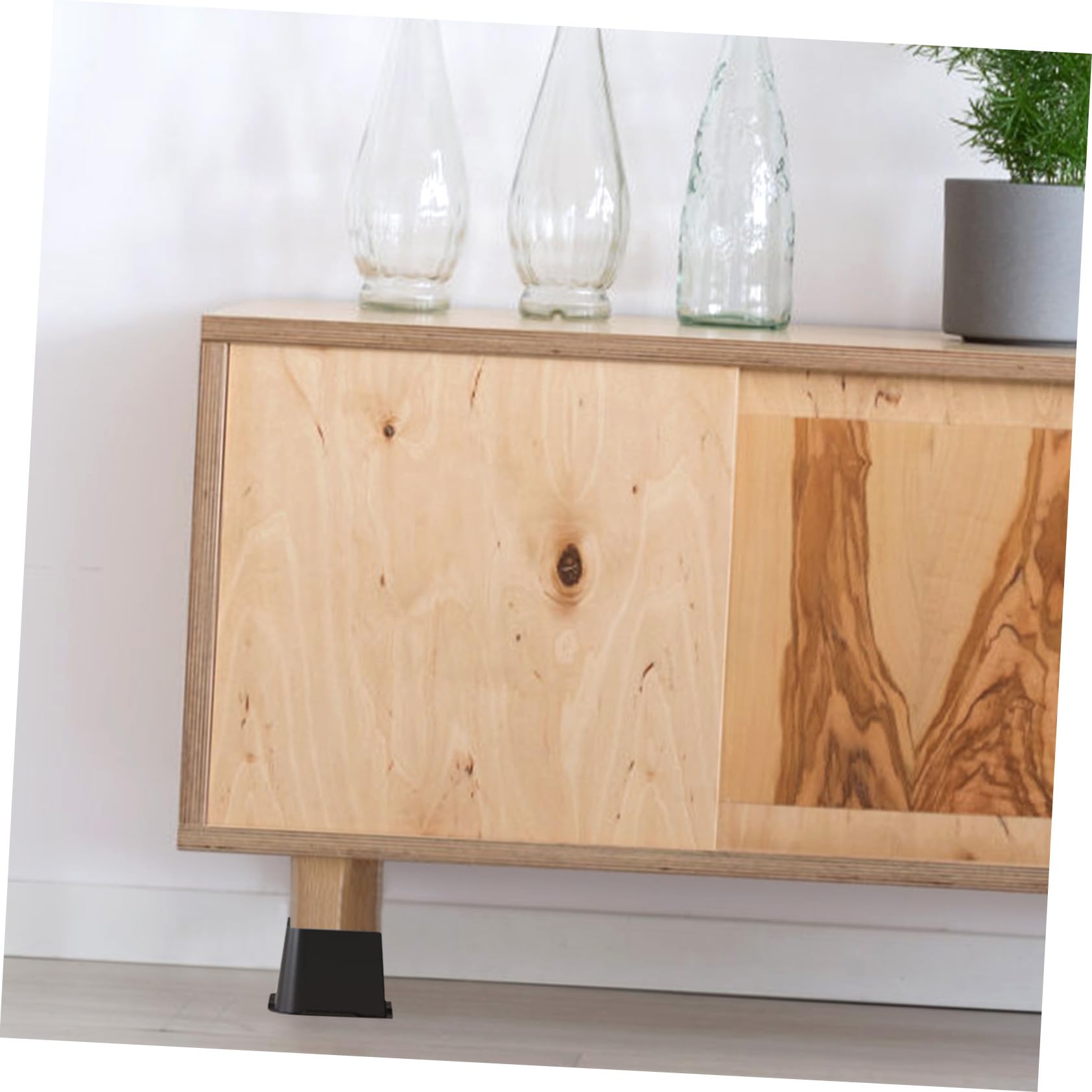 Housoutil 4 Piezas Elevadores para Cama y Sofá Antideslizantes Goma Resistente para Muebles Mesas Sillas y Electrodomésticos el Hogar