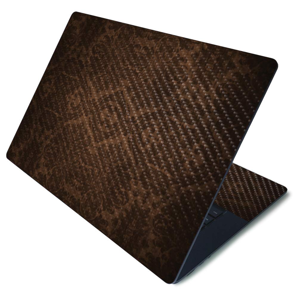 MightySkins Carbon Fiber Skin for Microsoft Surface Laptop 3 15" - Brown Linen | Protective, Durable Textured Carbon Fiber Finish | Easy to Apply, Remove, and Change Styles | Made in The USA