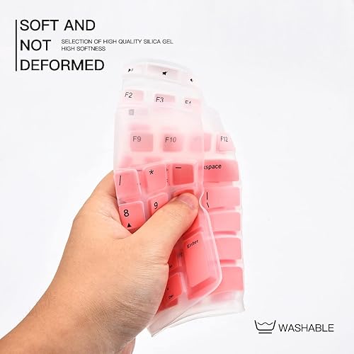 Miniatura 6 de Logitech MK370 MK270 MK270 K270 K270 Keyboard, Logitech MK370 MK270 K270 Protector de piel de teclado - Rosa degradado