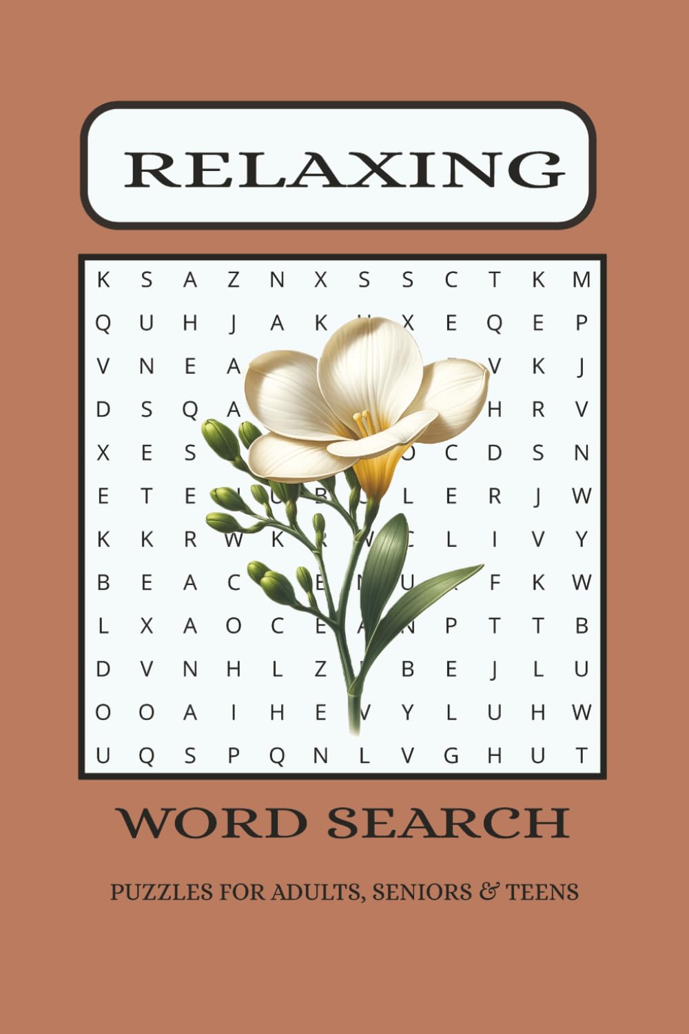 Relaxing Word Search Puzzle Book For Adults: 55 Medium-Level Easy to Read Word Search Puzzles with Solutions for Stress Relief, Brain Training & ... Word Find for Adults, Seniors & Teens (6x9)