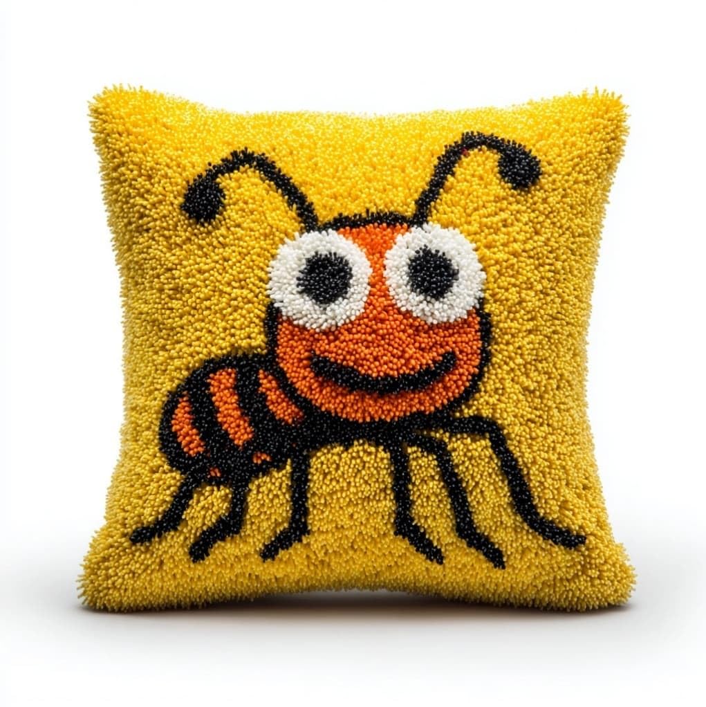 AxiangziK Latch Hook Pillow Cover Kit,Cartoon Ant