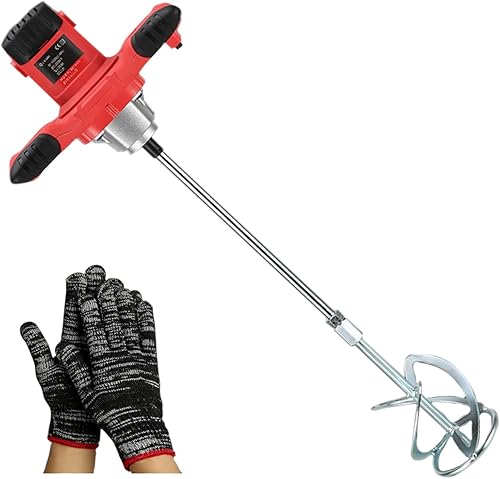 Mezclador de cemento de pintura, mezclador de hormigón portátil de 2100 W para mezclar yeso de barro, herramientas de hormigón de 110 V, mezclador