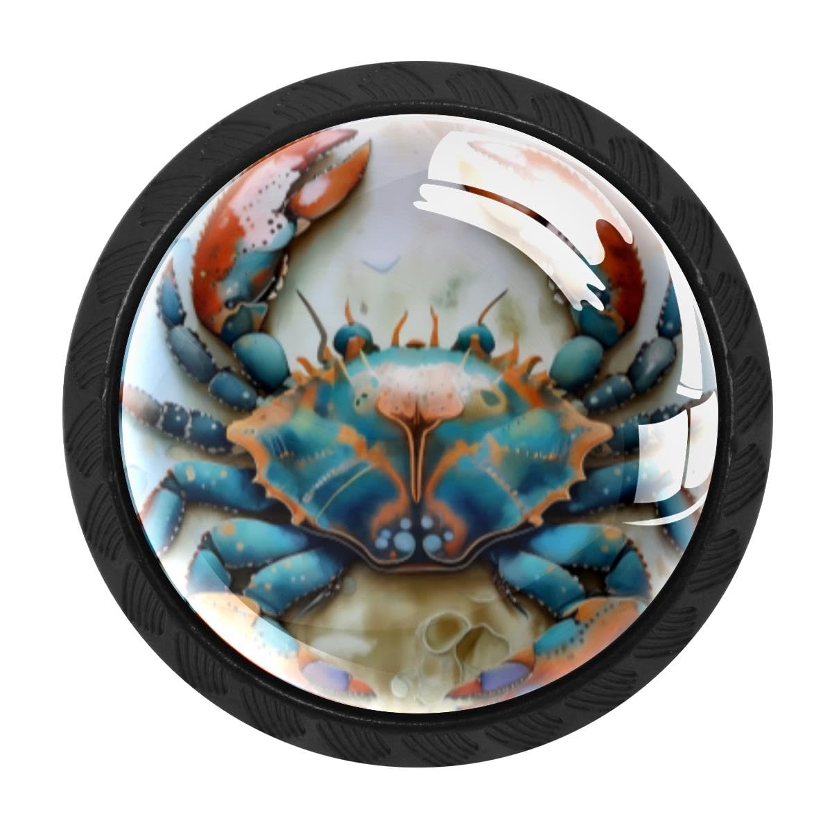 Heoeh Multi 8 4 Pcs Kitchen Cabinet Knobs, Ocean Crab Drawer Knobs Dresser Handles
