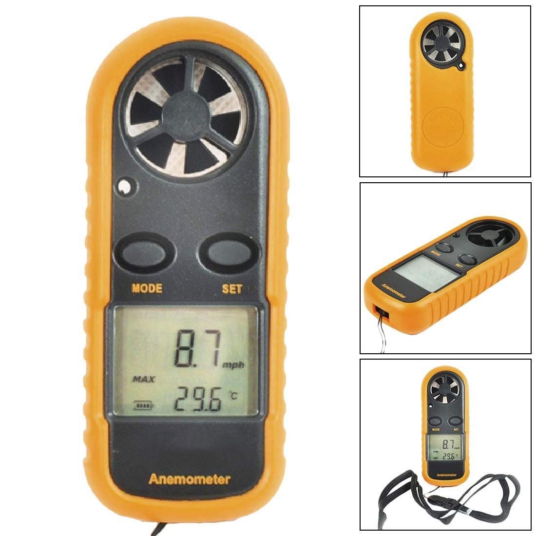 Anemometro digitale LCD Misuratore di velocità del vento del misuratore del misuratore del calibro del misuratore del flusso di parati del flusso aereo digitale for il windsurfing Kite Volare Vela