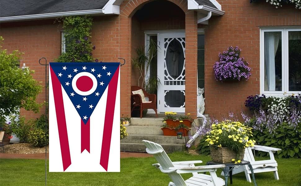 Ohio Flag Small Ohio State Garden Flags for Yard Patio Porch Outdoor Decorations - Image 6