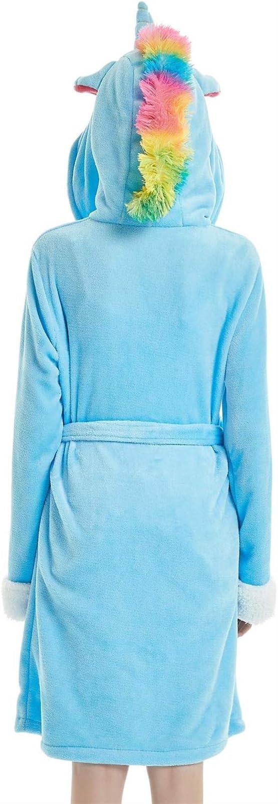 Peignoir Robe De Chambre Femme Hiver Peignoir À Capuche Vêtements Nuit Pyjamas Spa Vêtements(A,Large)
