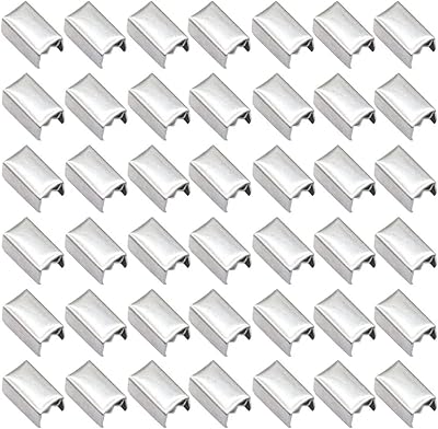 End Fasteners Crimp Silver/Gold Ends Fold Over Crimp Ribbon Caps End Clip End Clamps Cord Rope Clip Leather Key Fob Hardware Jewelry Findings 30pcs 7mm